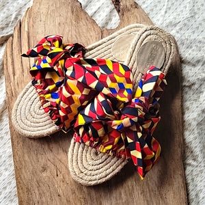 Galago Bow Espadrilles South African Print